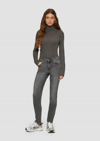 s.Oliver Sadie / Skinny Fit / Mid Rise / Skinny Leg - schiefergrau