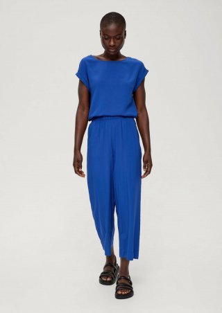 s.Oliver Relaxed: Hose aus Viskose - royalblau