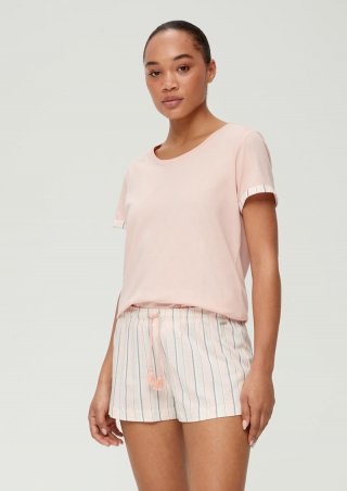 s.Oliver Pyjama-Short mit Allover-Print - pfirsich