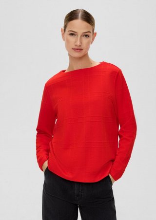 s.Oliver Sweatshirt mit Musterstruktur - rot