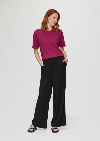 s.Oliver Lyocellhose mit weitem Bein - schwarz