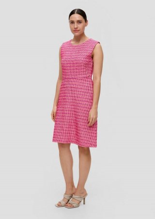 s.Oliver Kleid aus Bouclé - zartrosa
