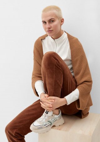 s.Oliver Poncho aus Baumwollmix - sandstein