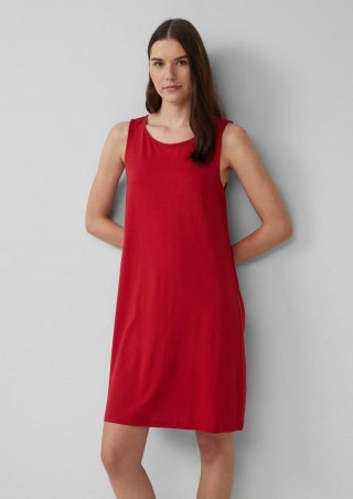 s.Oliver Kurzes Kleid mit Cut-out-Detail - mohnrot
