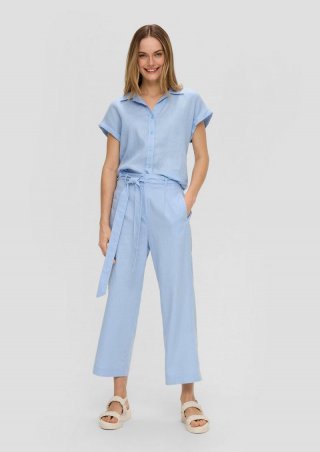 s.Oliver Culotte aus Leinenmix - himmelblau