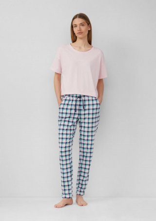 s.Oliver Schlafhose mit Karomuster - rosa
