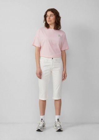 s.Oliver Jeans Catie /Slim Fit / Mid Rise / Capri Length - ecru