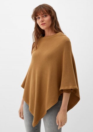 s.Oliver Poncho aus Baumwollmix - sandstein