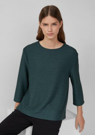s.Oliver Leichtes Sweatshirt mit Struktur - petrol