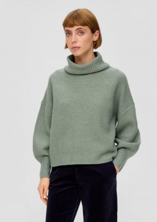 s.Oliver Oversized Strickpullover - salbeigrün
