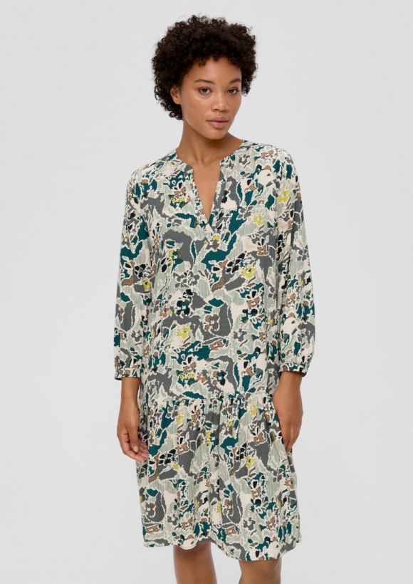 s.Oliver Kleid aus Viskosemix - petrol