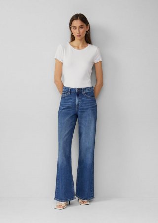 s.Oliver Jeans Catie / Slim Fit / High Rise /Wide Leg - dunkelblau