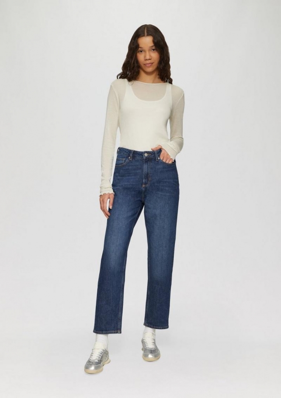 s.Oliver Jeans Tizie / Slim Fit / High Rise / Tapered Leg / Inch Sizes - blau