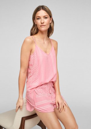 s.Oliver Kurzer Pyjama aus Jersey - zartrosa