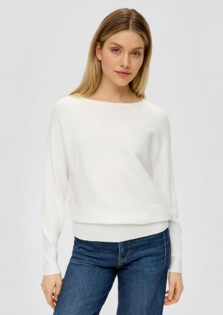 s.Oliver Strickpullover aus Viskosemix - creme