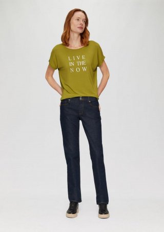 s.Oliver Jeans Karolin / Regular Fit / Mid Rise / Straight Leg / Rinse Wash - blau