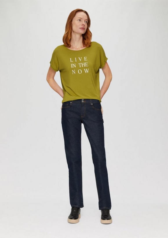 s.Oliver Jeans Karolin / Regular Fit / Mid Rise / Straight Leg / Rinse Wash - blau