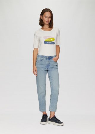 s.Oliver Ankle-Jeans Franciz / Slim Boyfriend / Mid Rise / Tapered Leg - blau