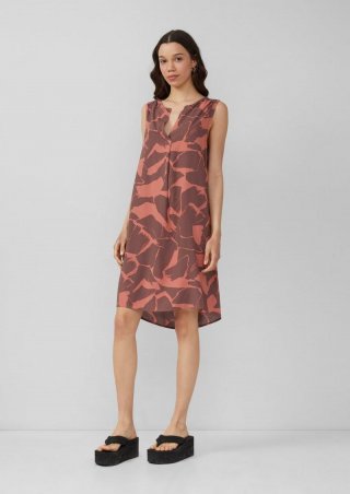 s.Oliver Knielanges Viskosekleid - papaya