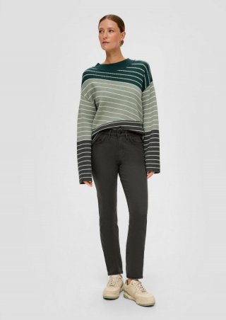 s.Oliver Jeans Betsy / Slim Fit / Mid Rise / Slim Leg - olivgrün