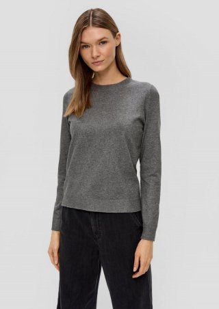 s.Oliver Feinstrickpullover aus Viskosemix - graphit