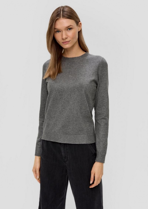 s.Oliver Feinstrickpullover aus Viskosemix - graphit