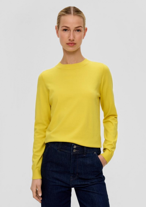 s.Oliver Pullover aus Viskosemix - gelb
