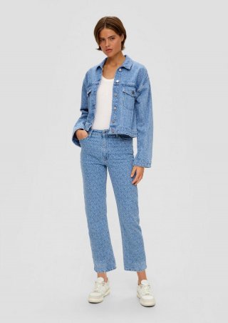 s.Oliver Cropped-Jeans Karolin / Regular Fit / High Rise / Straight Leg - blau