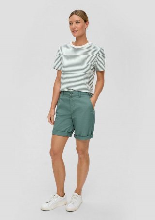 s.Oliver Regular: Shorts aus Baumwollstretch - petrol