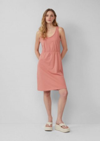 s.Oliver Kurzes Jerseykleid aus Baumwolle - papaya