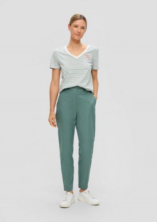 s.Oliver Cigarette: Pants mit Tapered Leg - helles petrol