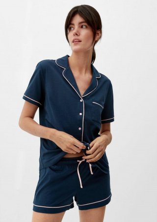 s.Oliver Kurzer Pyjama - tiefblau