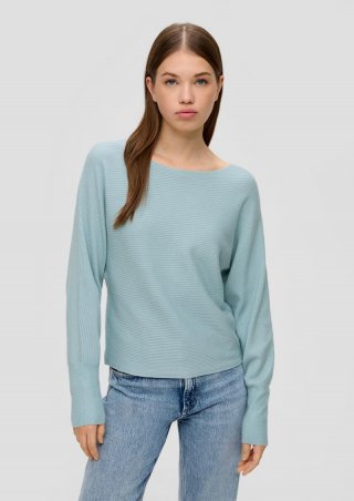 s.Oliver Rippstrickpulli mit Fledermausarm - helles türkis