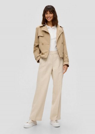 s.Oliver Regular: Businesshose aus Baumwoll-Lyocell-Mix - beige