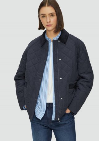 s.Oliver Steppjacke mit Cord-Details - navy