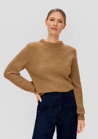 s.Oliver Strickpullover aus Wollmix - sandstein