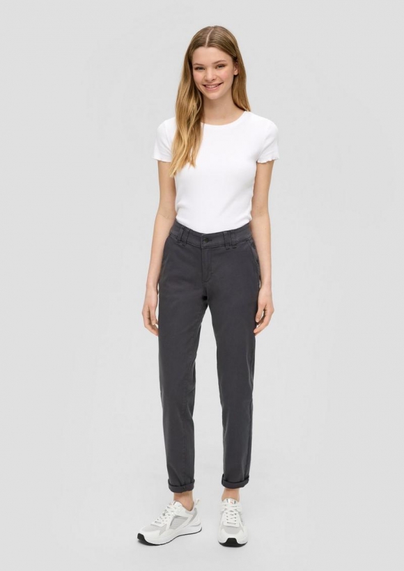 s.Oliver Regular: Chino aus Twill - dunkelgrau
