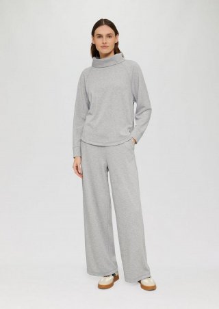 s.Oliver Weiche Sweathose mit Wide Leg - graphit