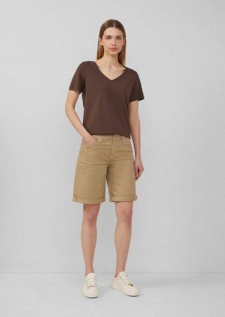 s.Oliver Jeans-Bermuda Karolin / Straight Fit / Mid Rise / Straight Leg - hellbraun