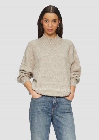 s.Oliver Weicher Pullover mit dezenter Struktur - helles beige