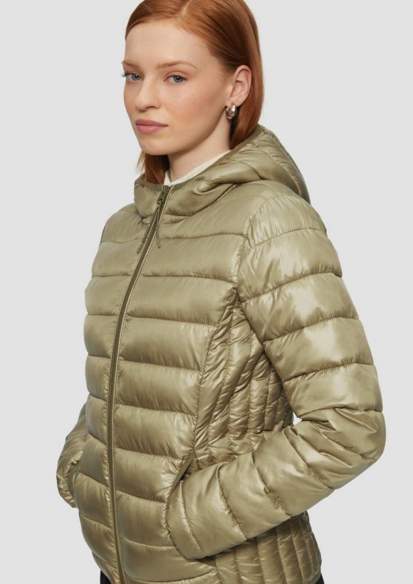 s.Oliver Steppjacke mit Kapuze - olivgrün