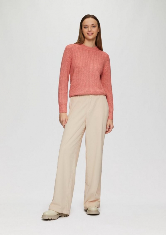 s.Oliver Weiche Cordhose mit Wide Leg - beige
