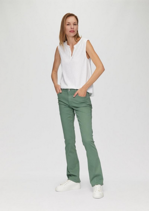 s.Oliver Ankle-Jeans Beverly / Slim Fit / Mid Rise / Bootcut Leg - ozeangrün
