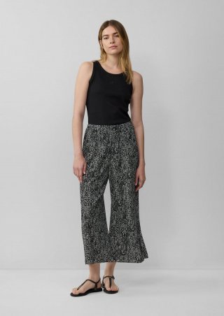 s.Oliver Plissierte Culotte aus Jersey - schwarz