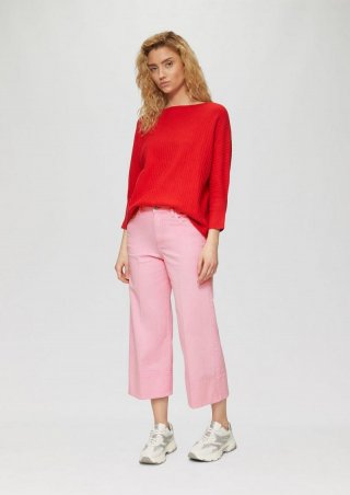 s.Oliver Culotte-Jeans / Regular Fit / High Rise / Wide Leg / Bügelfalten - zartrosa