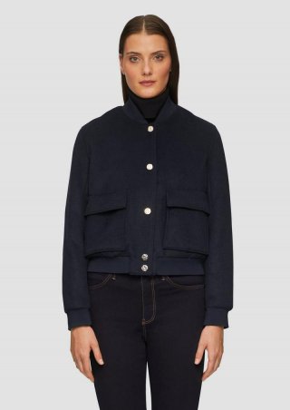 s.Oliver Blouson aus Wollmix - navy