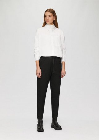 s.Oliver Twill-Hose mit Cargotasche und Elastikbund - schwarz