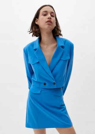 s.Oliver Rock mit aufgesetzten Taschen - royalblau
