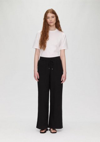 s.Oliver Relaxed: Hose aus Musselin - schwarz
