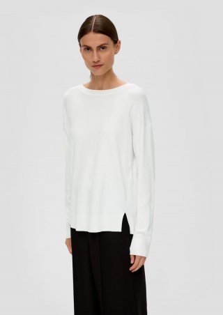 s.Oliver Leichter Pullover aus Viskosemix - ecru
